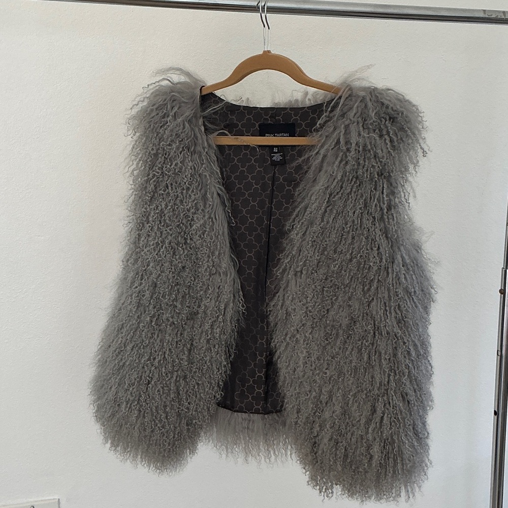 Pink Tartan Gray Teddy Jacket